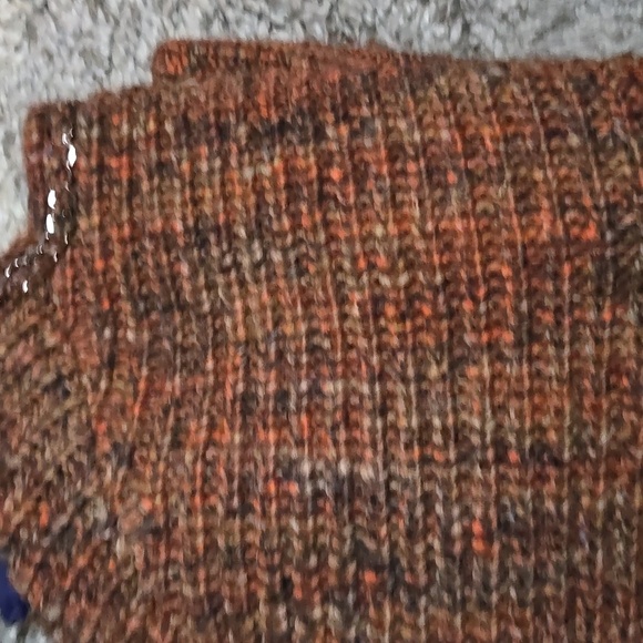 Chicos Brown and orange open front cardigan with chainntrim, Size M - Picture 7 of 7